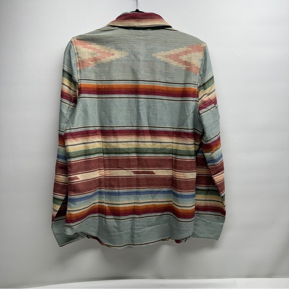 DOUBLE D RANCH BUTTON DOWN STRIPPED SHORT SIZE M - Picture 2 of 10